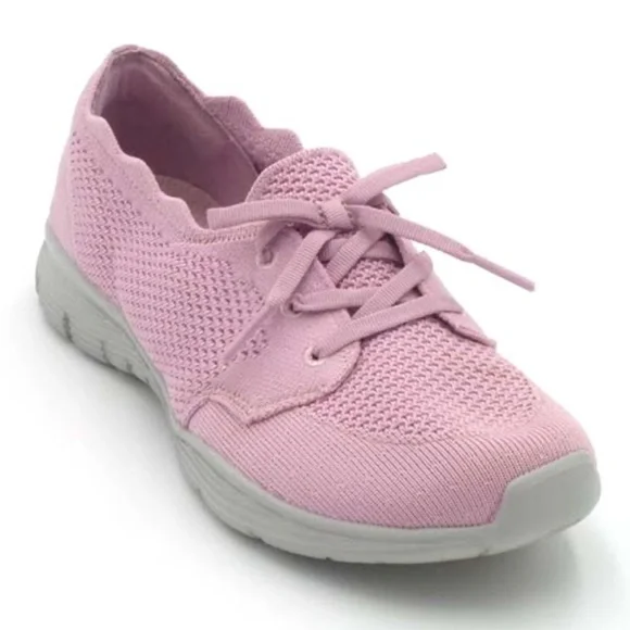 Skechers Washable Knit Slip-On Shoes - Seager In A Knit Size 7 NIB Lavender - Picture 5 of 5